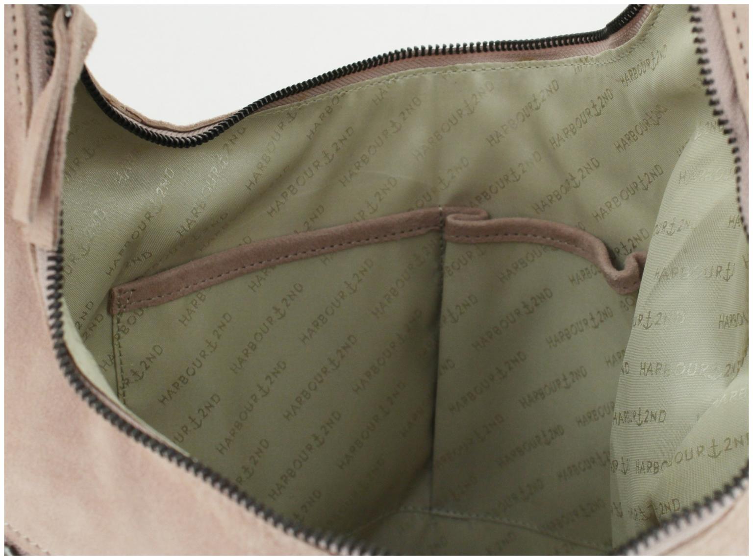 hellbeige Beuteltasche Harbour 2nd Laurine Coffee Cream Velours