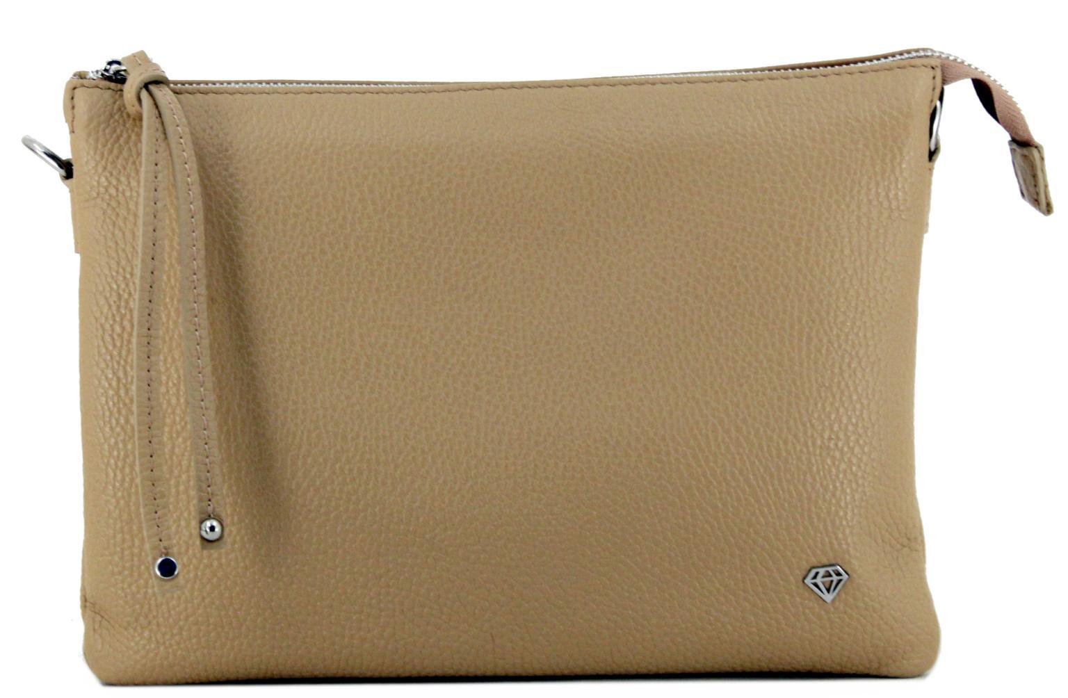 hellblaue Ledertasche feminin Caleidos geräumig Azzurro