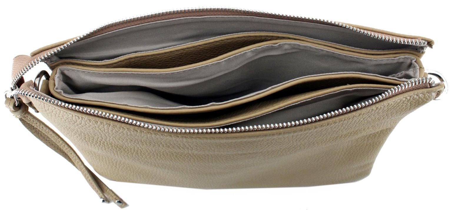 hellblaue Ledertasche feminin Caleidos geräumig Azzurro