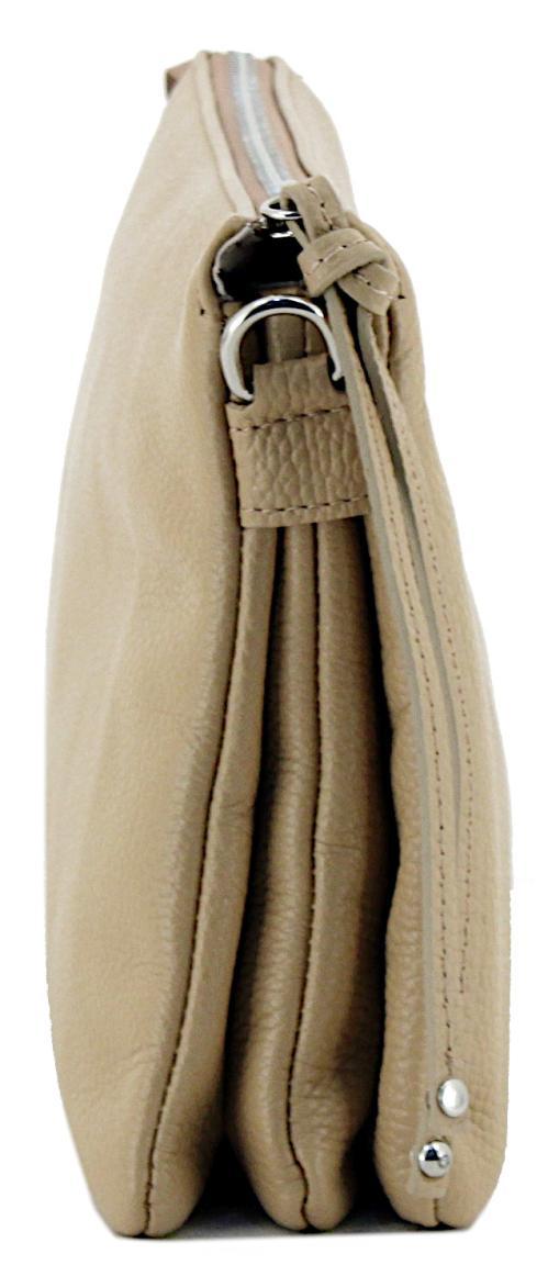 hellblaue Ledertasche feminin Caleidos geräumig Azzurro