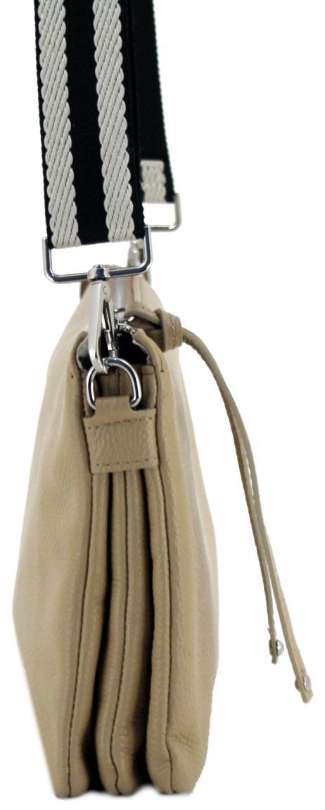 hellblaue Ledertasche feminin Caleidos geräumig Azzurro