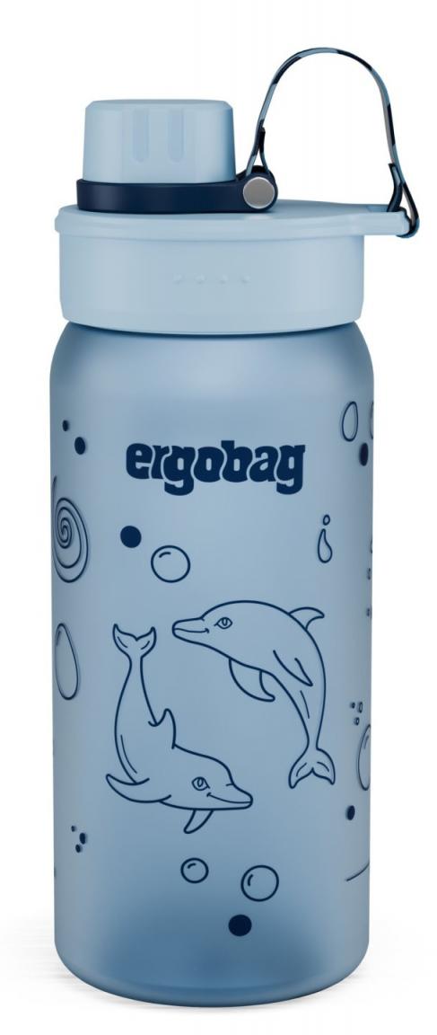 hellblaue Wasserflasche Ergobag Delfin Tritan