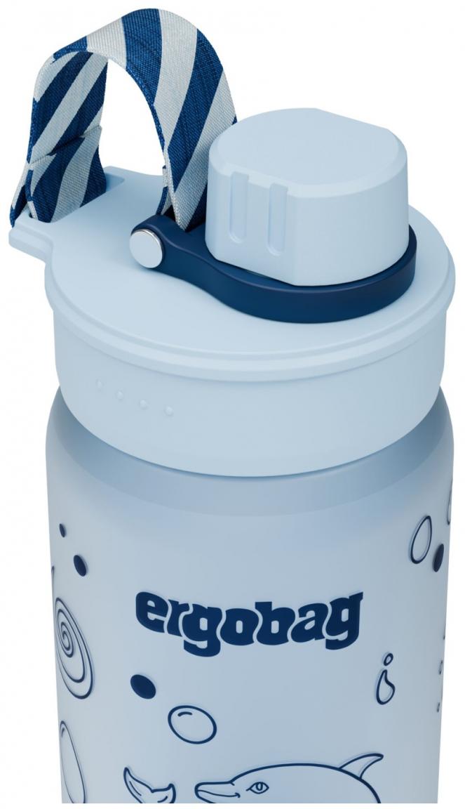hellblaue Wasserflasche Ergobag Delfin Tritan