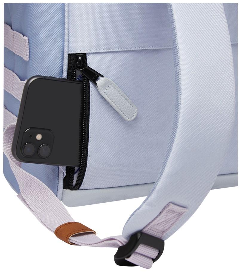 hellblauer Damenrucksack Wechselfront metallic Cabaia Adventurer Puerto Viejo Small