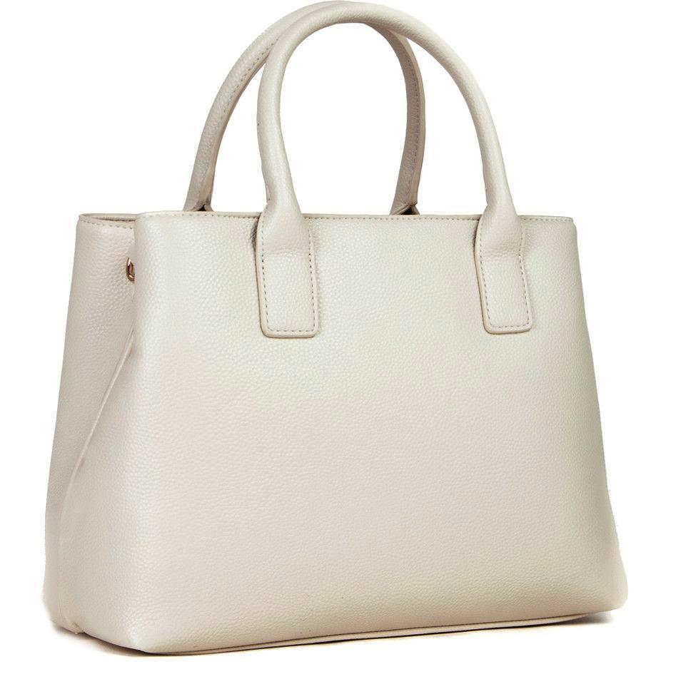 helle Kurzgrifftasche Ecru Valentino Never 