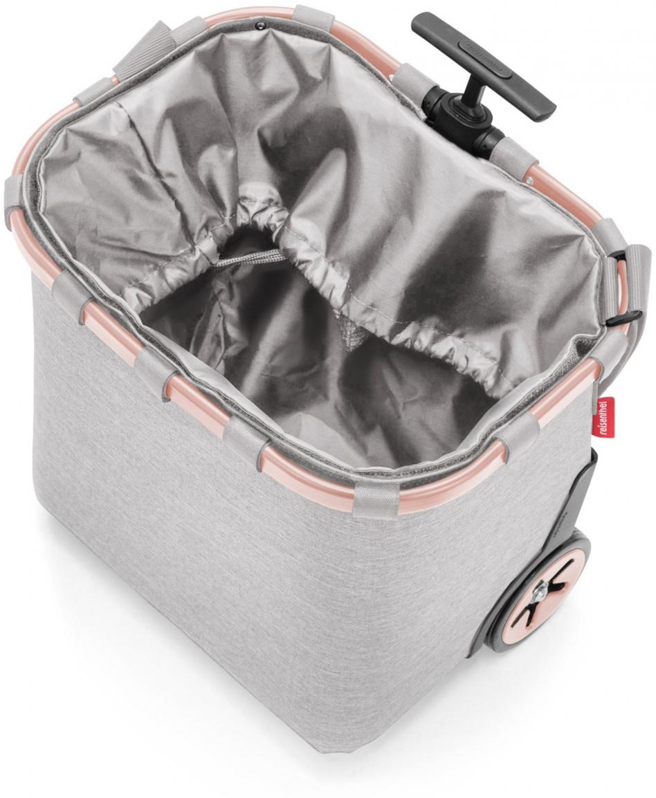 hellgrauer Einkaufstrolley rosegold Carrycruiser Frame Twist Sky Rose reisenthel