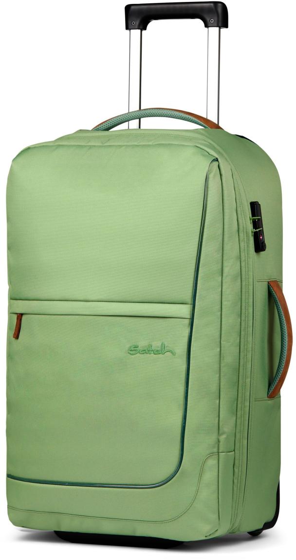 hellgrüner Reisekoffer 2-Rad Satch Travel Flow M 65cm Pure Jade Green