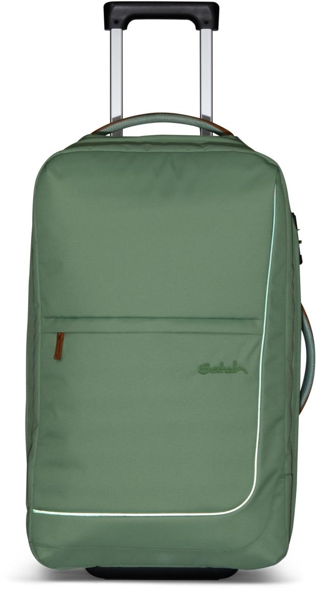 hellgrüner Reisekoffer 2-Rad Satch Travel Flow M 65cm Pure Jade Green