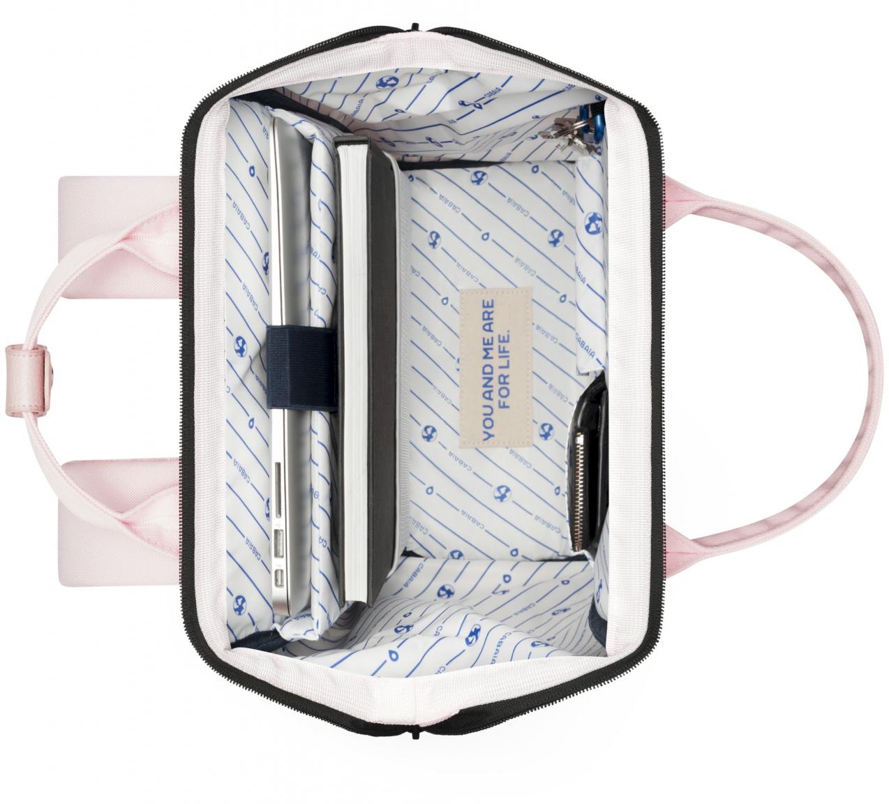 hellrosa Jugendrucksack Adventurer Medium Hanoi mit Wechseltasche Cabaia