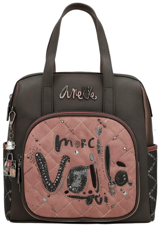 herbstlicher Damenrucksack grau altrosa Anekke Mademoiselle Parisian