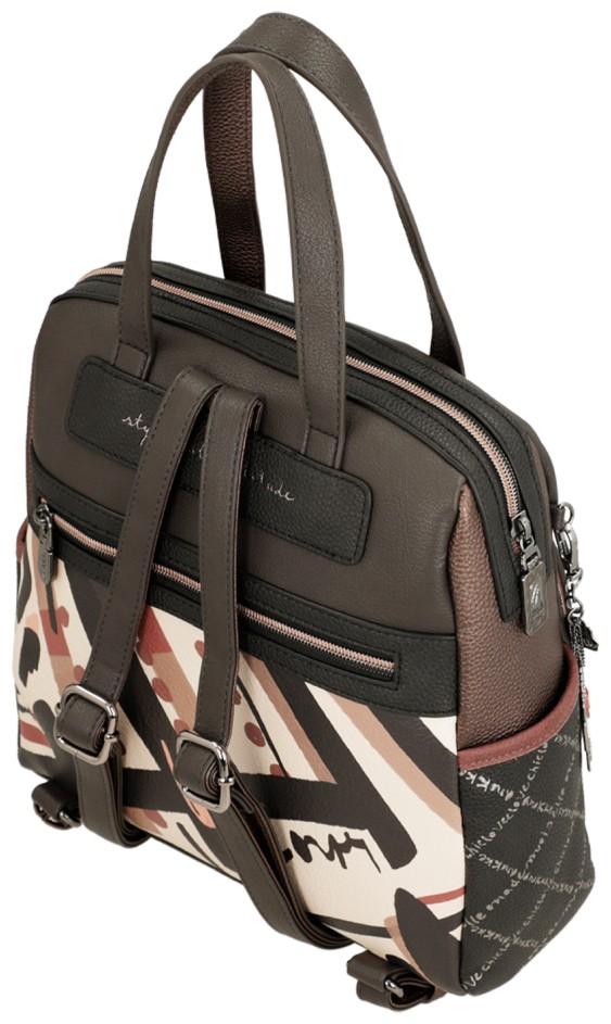 herbstlicher Damenrucksack grau altrosa Anekke Mademoiselle Parisian