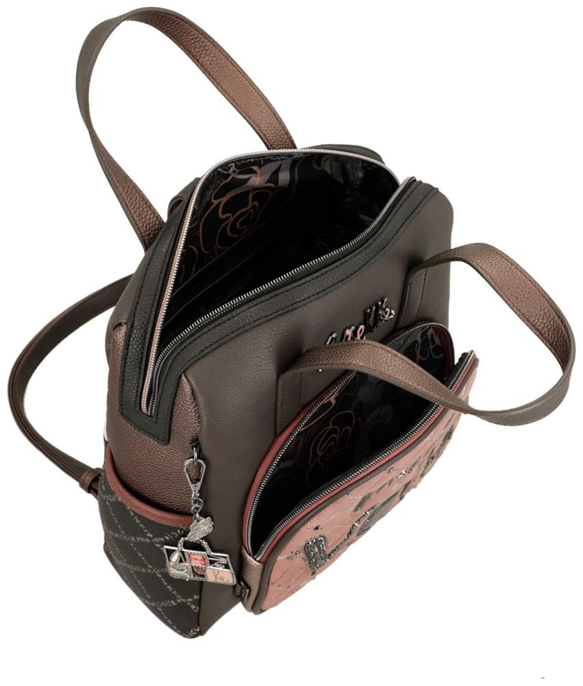herbstlicher Damenrucksack grau altrosa Anekke Mademoiselle Parisian