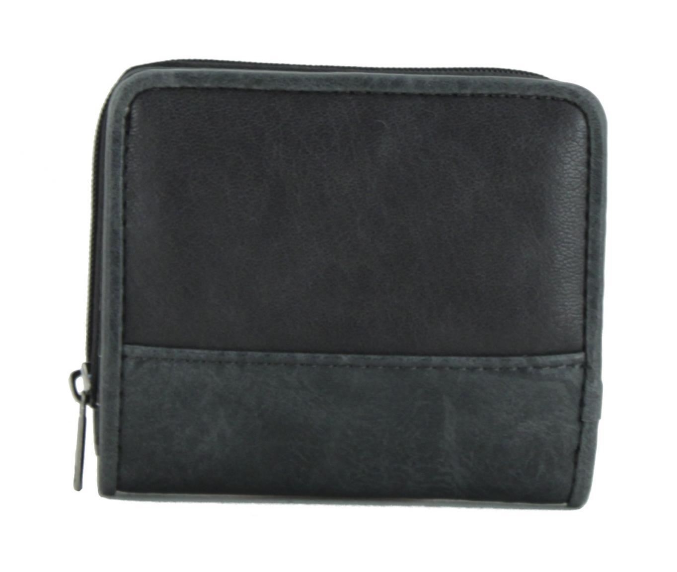 kimmidoll Portemonnaie schwarz metallic Stickerei Glitzer