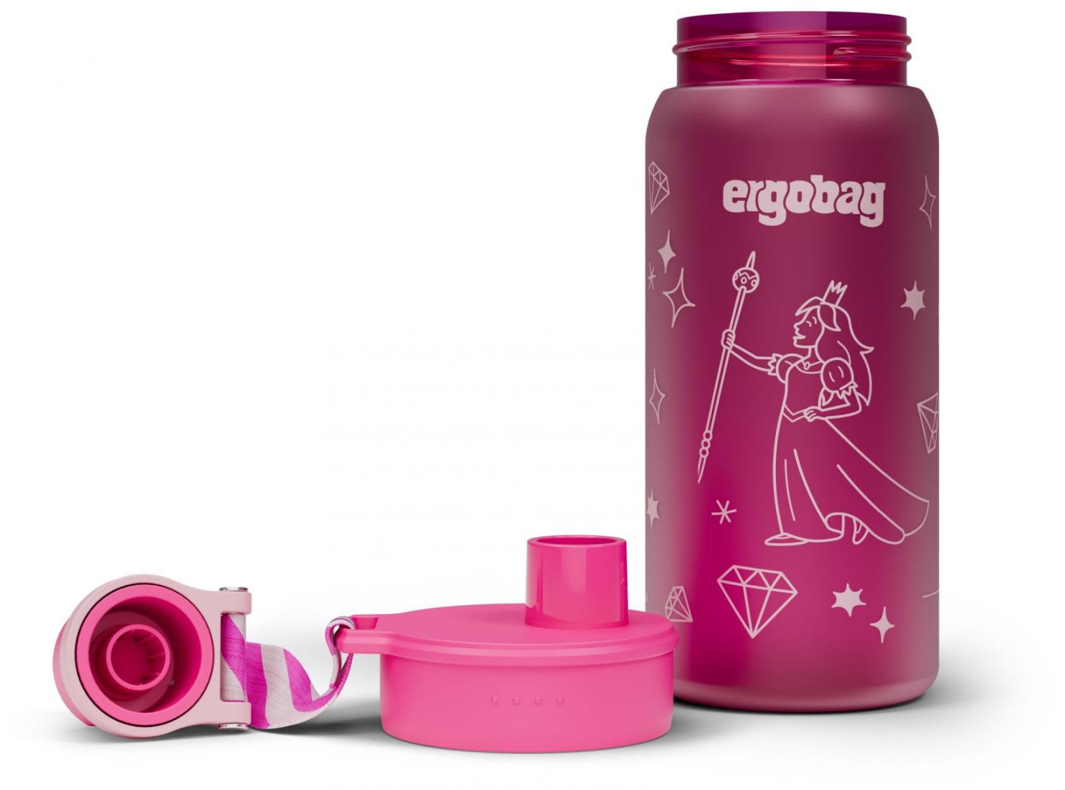 kindgerechte Sportflasche pink rosa Ergobag Königin