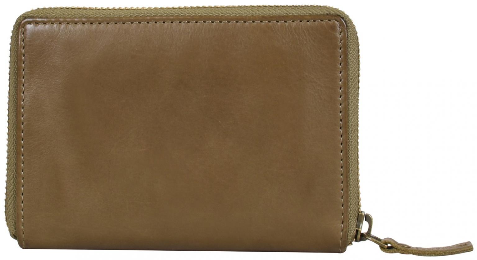 klappbare Geldtasche olivgrün Vintagelook Steinbach Dagrete Maitre