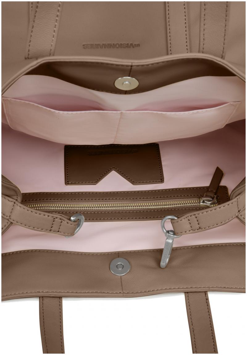 klassische Shoppertasche taupe Lammleder Les Visionnaires Lucile Silky