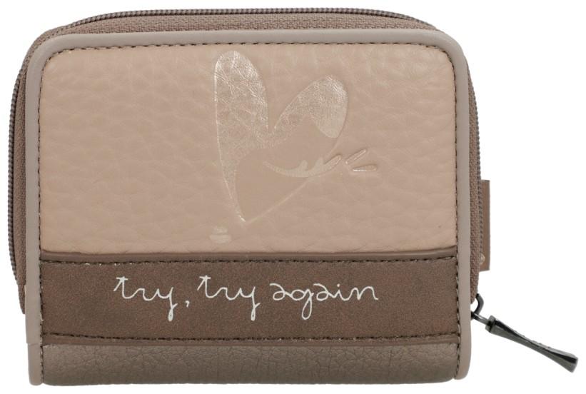 kleine Anekke Geldtasche farbenfroh Muse metallic Olympia stilisiert beige