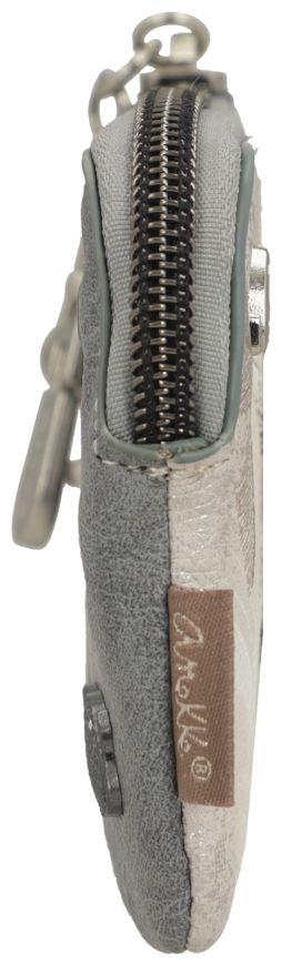 kleine Anekke Minibörse Print beige Sophia bestickt Münzen