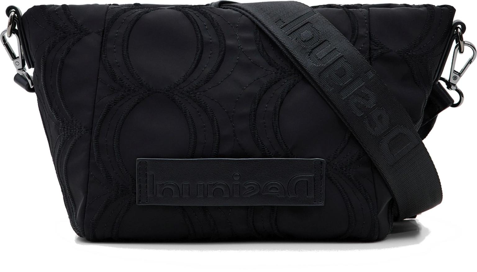 kleine Beuteltasche Desigual Bubbles Amber Black leicht wattiert