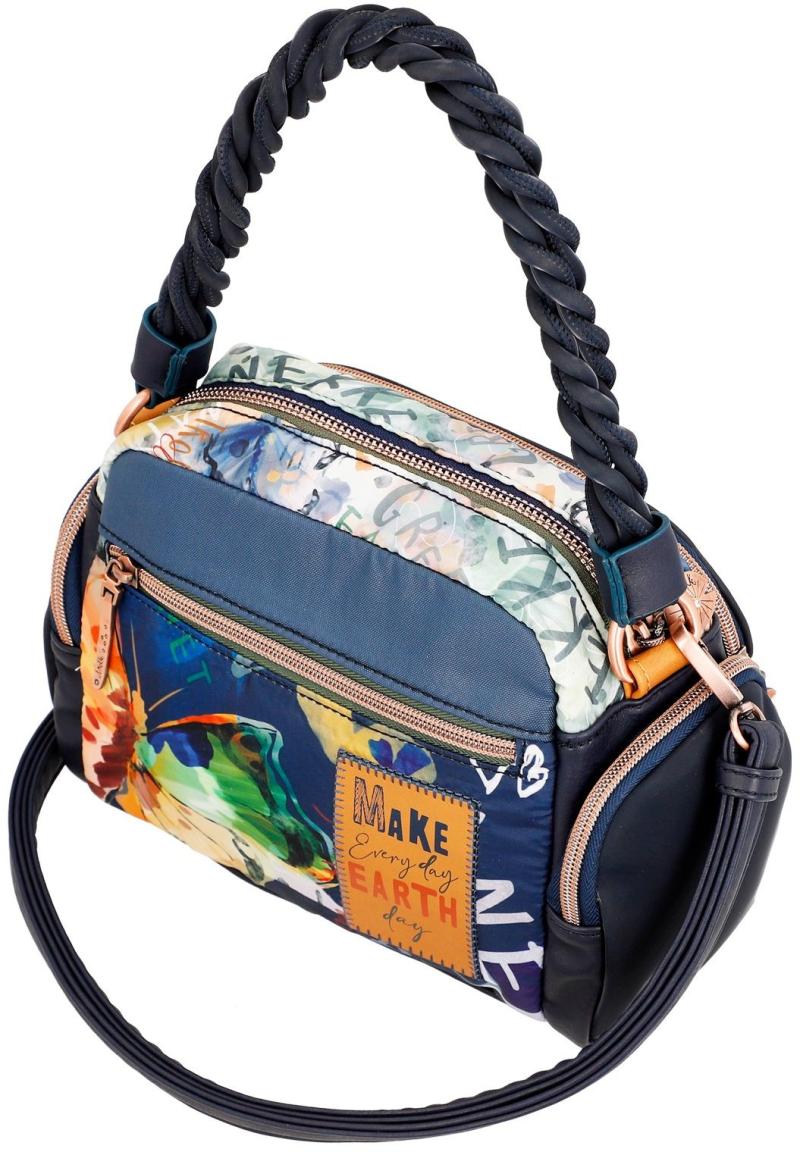 kleine Bowlingtasche Nylon Eco Friendly Anekke Amazonia Nature Pachamama Blau