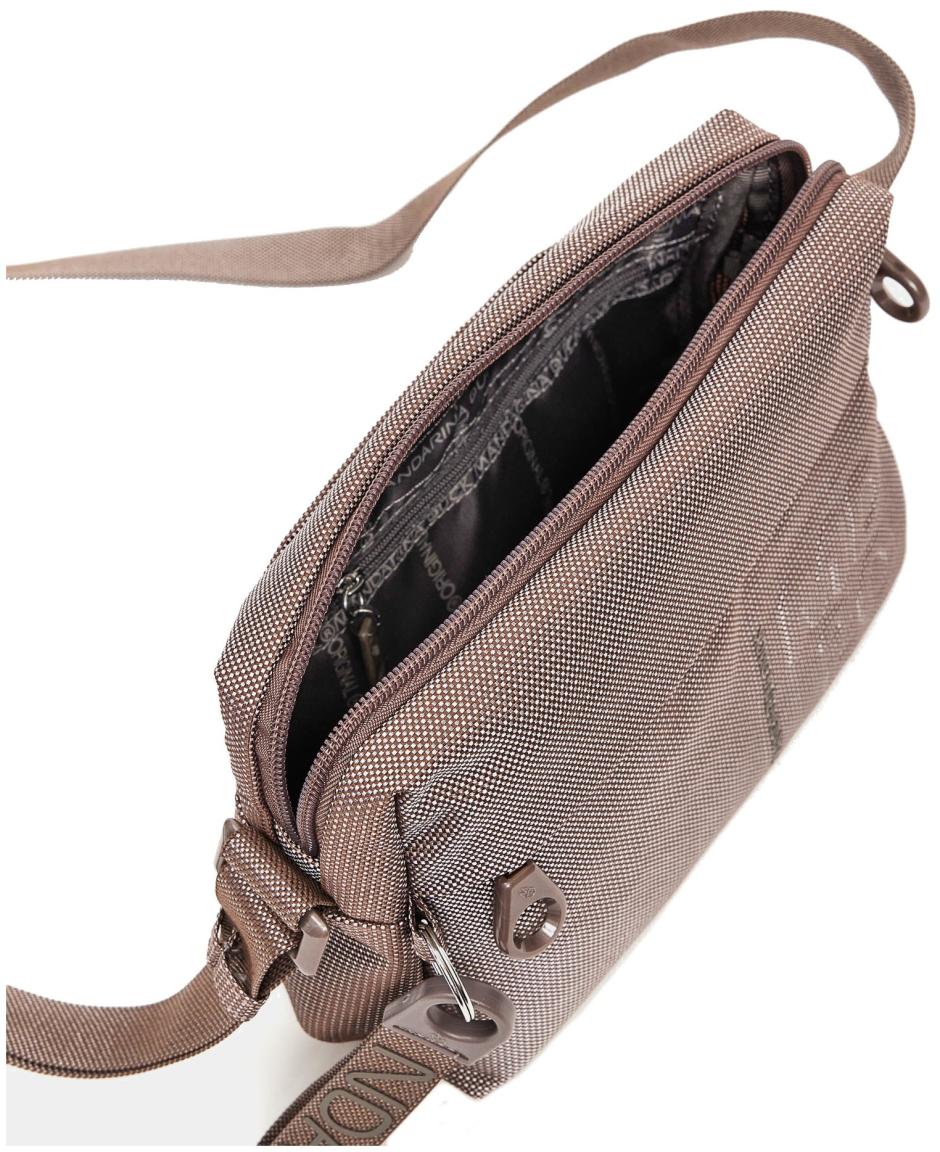 kleine Crossovertasche taupe Mandarina Duck MD20 federleicht