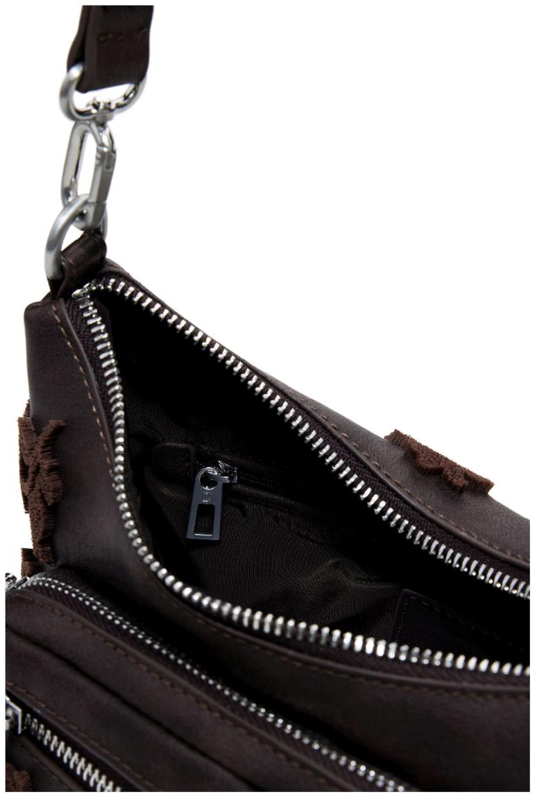 kleine Damentasche Desigual Medellin Mini chocolate Stencil Flower