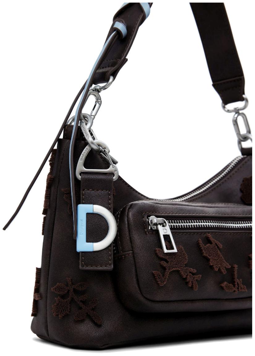 kleine Damentasche Desigual Medellin Mini chocolate Stencil Flower