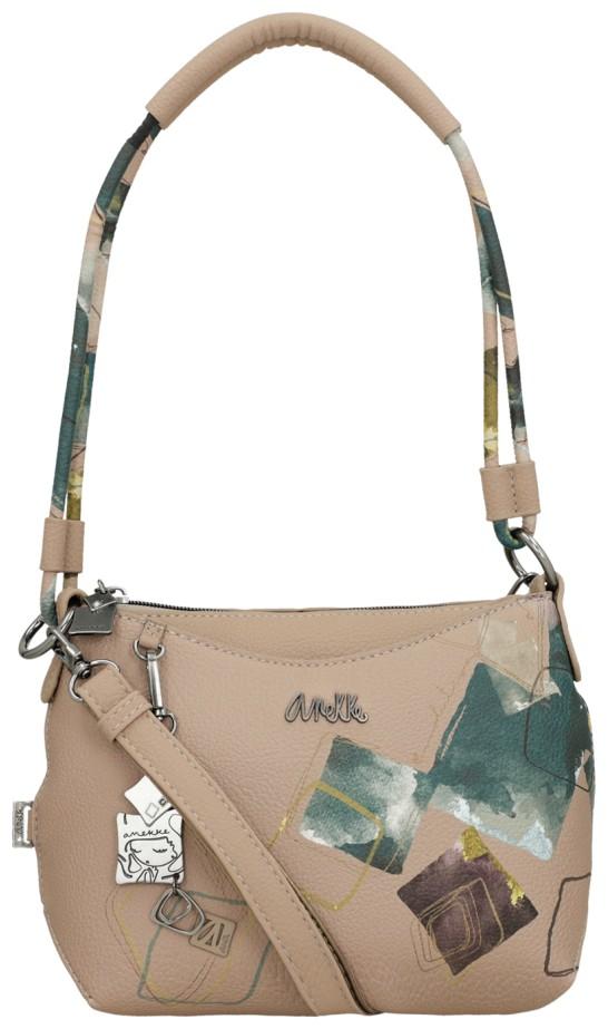 kleine Handtasche Anekke taupe Real Evolution petrol