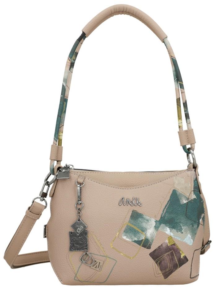 kleine Handtasche Anekke taupe Real Evolution petrol