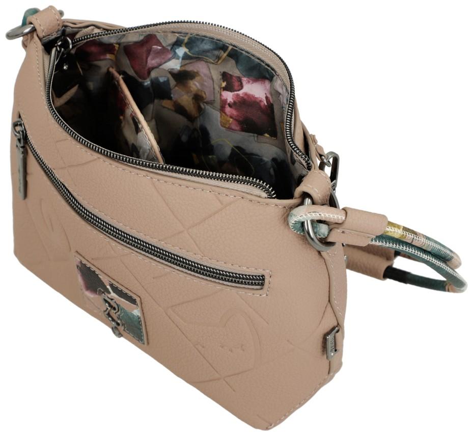 kleine Handtasche Anekke taupe Real Evolution petrol