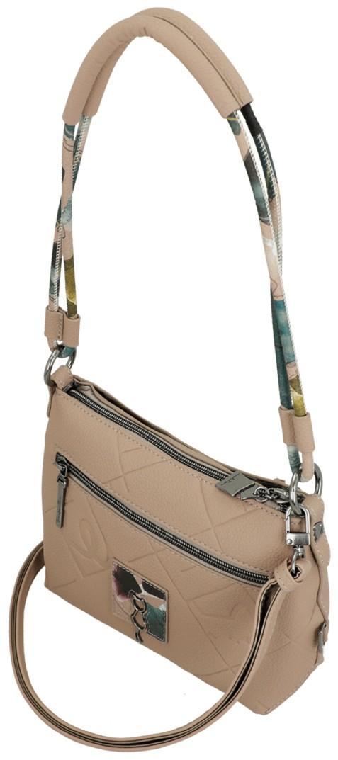 kleine Handtasche Anekke taupe Real Evolution petrol