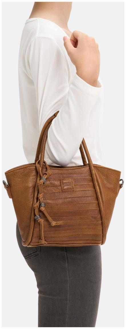 kleine Henkeltasche All in Layer FREDsBruder Desert Brown Leder