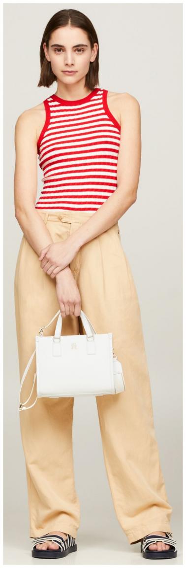 kleine Henkeltasche Tommy Hilfiger Ecru Monotype