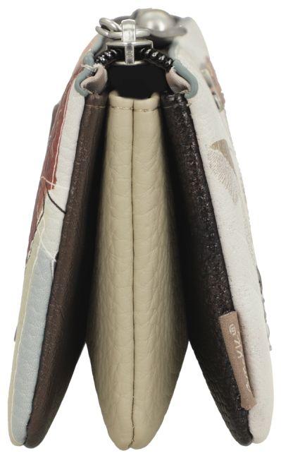 kleine Kosmetiktasche Anekke beige Sophia schimmernd Münzen bunt