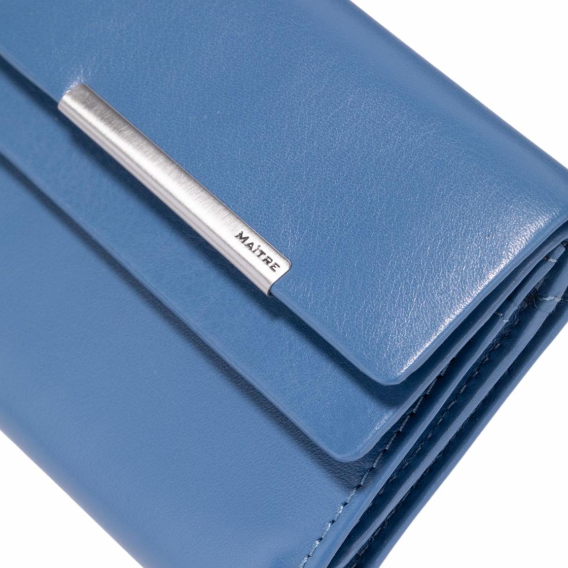 kleine Lederbörse Maitre Deda Bleg Midblue mittelblau