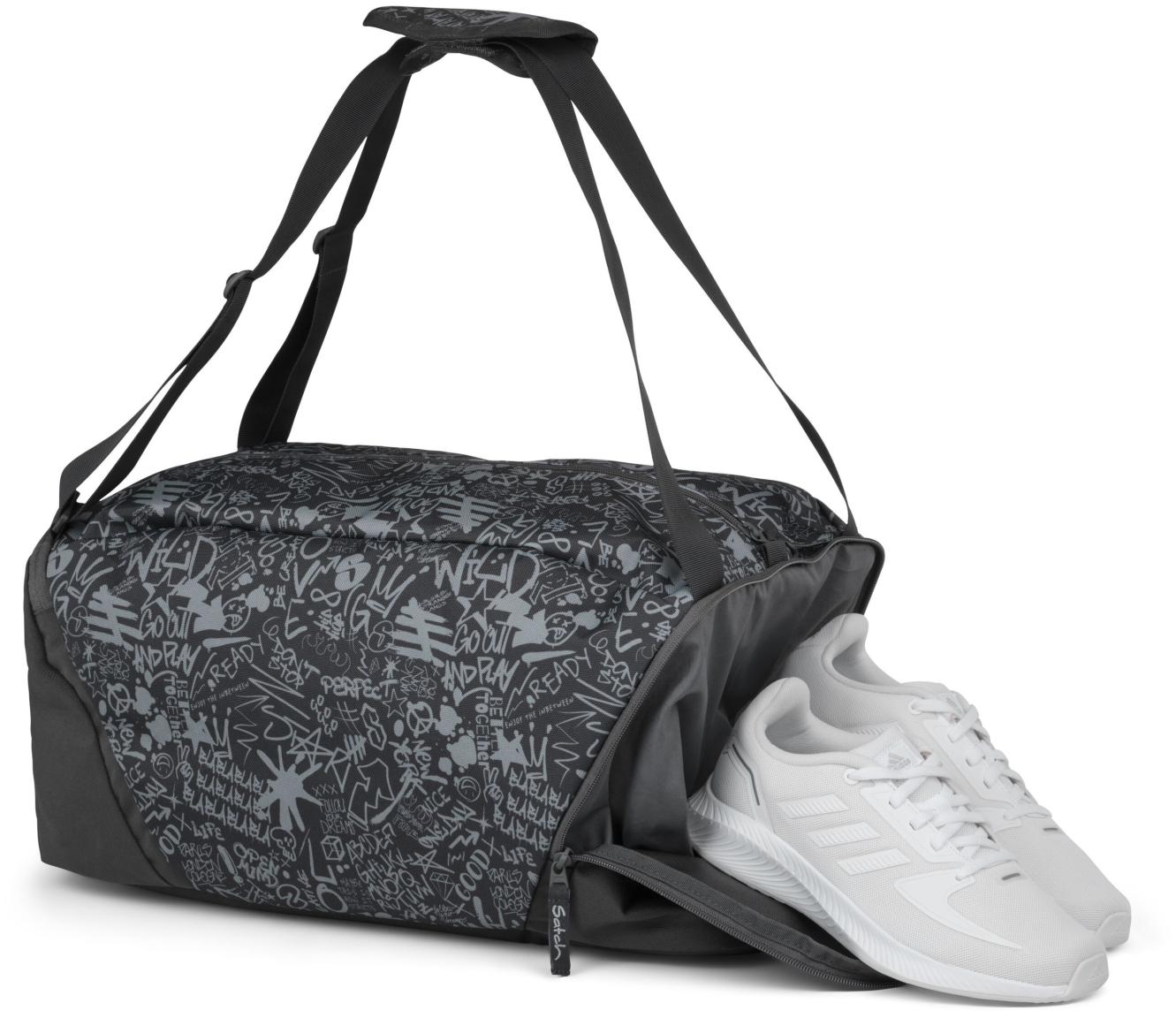 kleine Reisetasche Satch Duffle Bag Street Ink Graffiti grau