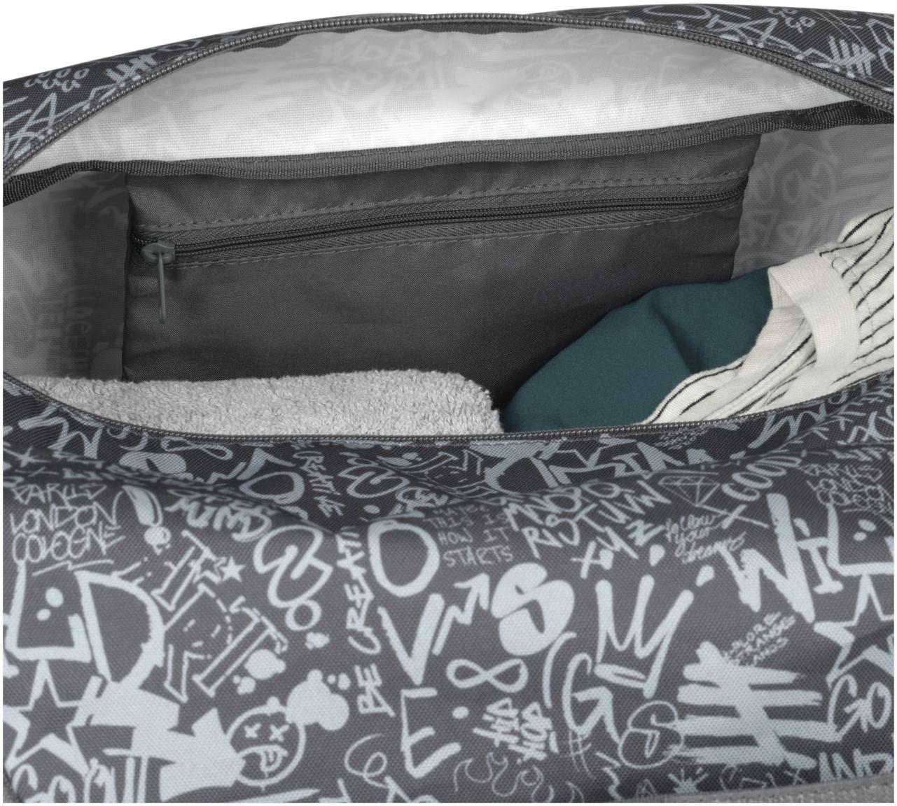 kleine Reisetasche Satch Duffle Bag Street Ink Graffiti grau