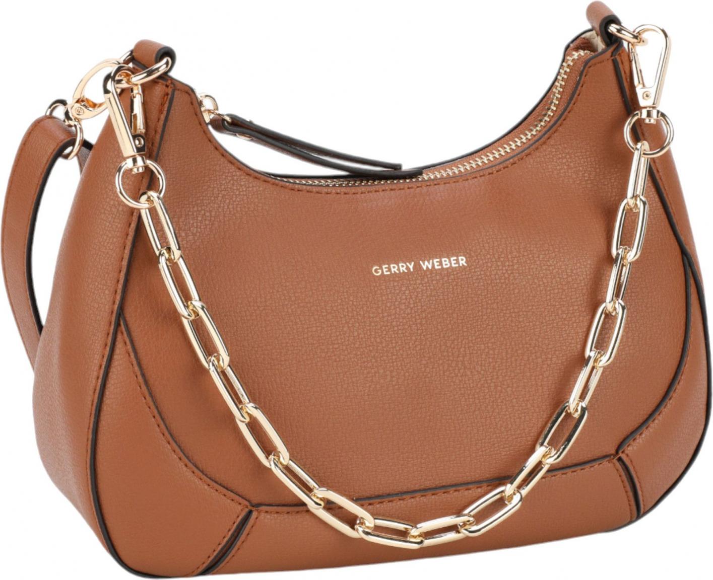 kleine Schultertasche Gerry Weber Serenity Cognac Goldkette
