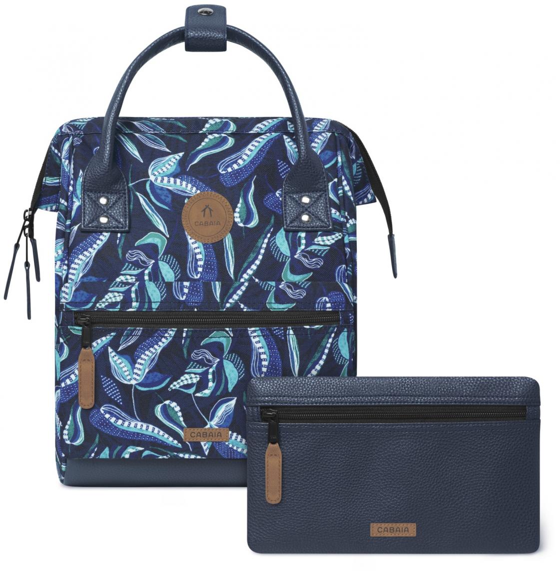 kleiner Alltagsrucksack Cabaia Adventurer Small Fontainbleau blau gemustert