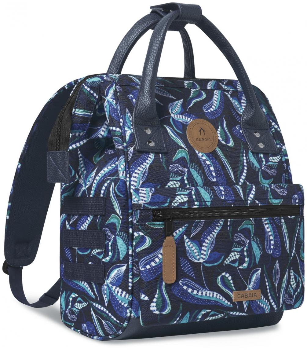 kleiner Alltagsrucksack Cabaia Adventurer Small Fontainbleau blau gemustert