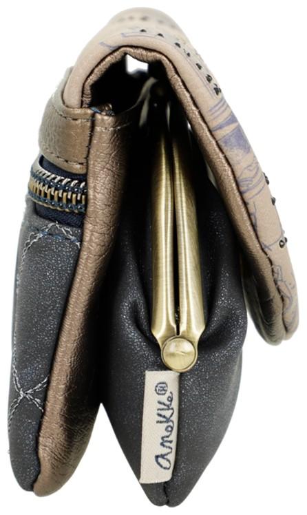 kleiner Geldbeutel Glitzer blau beige Anekke Mademoiselle Studio