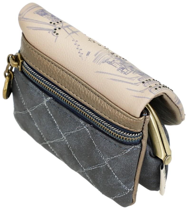 kleiner Geldbeutel Glitzer blau beige Anekke Mademoiselle Studio