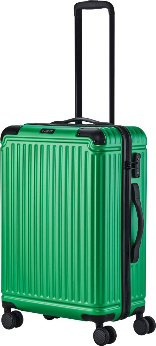 knallgrüner Reisekoffer Hartschale Travelite Cruise M 67cm green