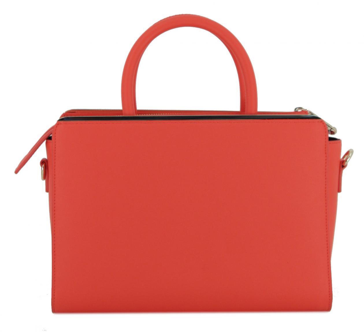 knallrote Henkeltasche Tommy Modern Satchel Goldkante Daring Scarlet