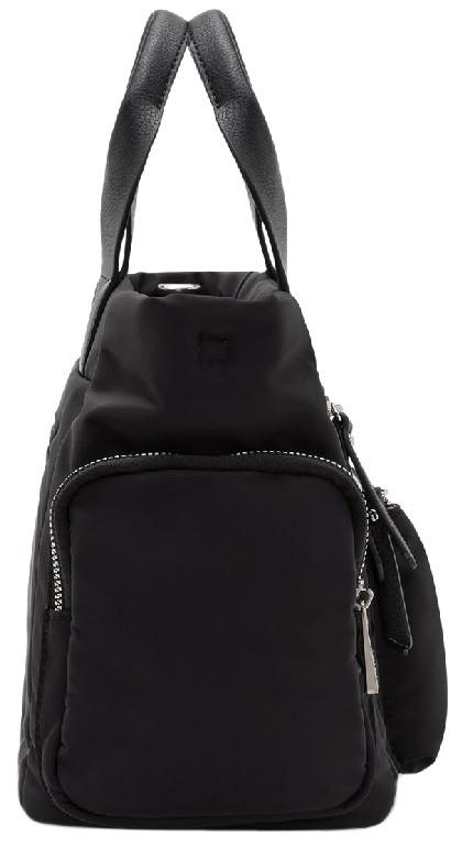 kompakte Damentasche L.Credi klassisch Nylon Odeta schwarz