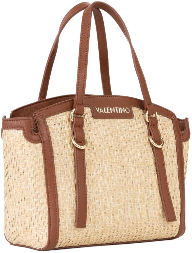kompakte Damentasche Valentino elegant braun Bast Naturale Demetra