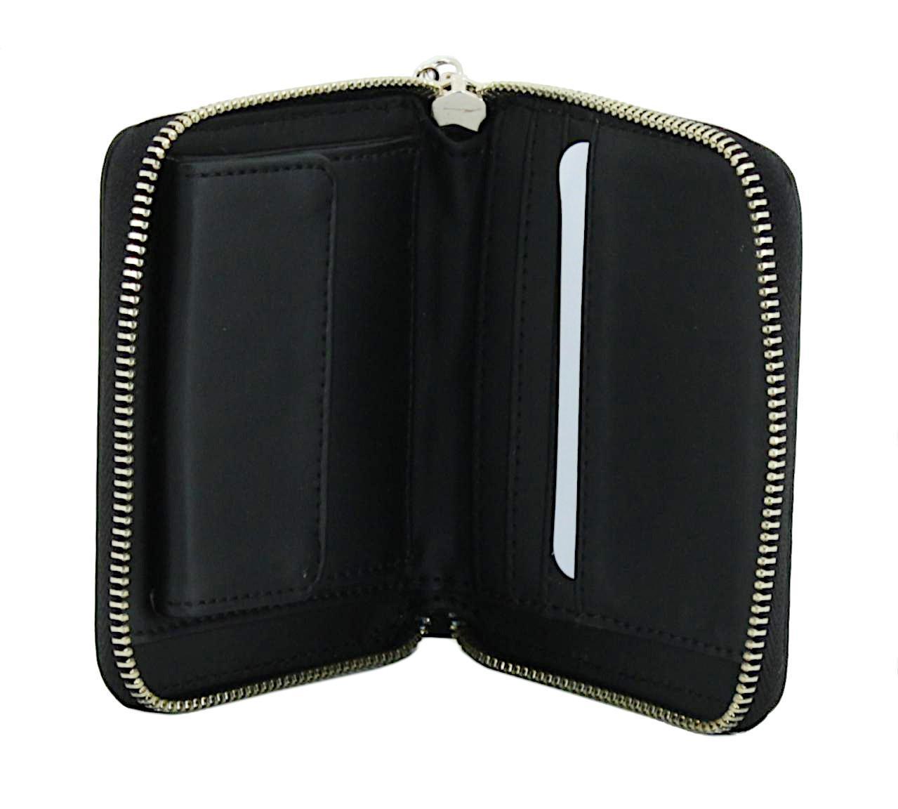 kompakte Geldbörse schwarz gesteppt Guess Paisleigh Black