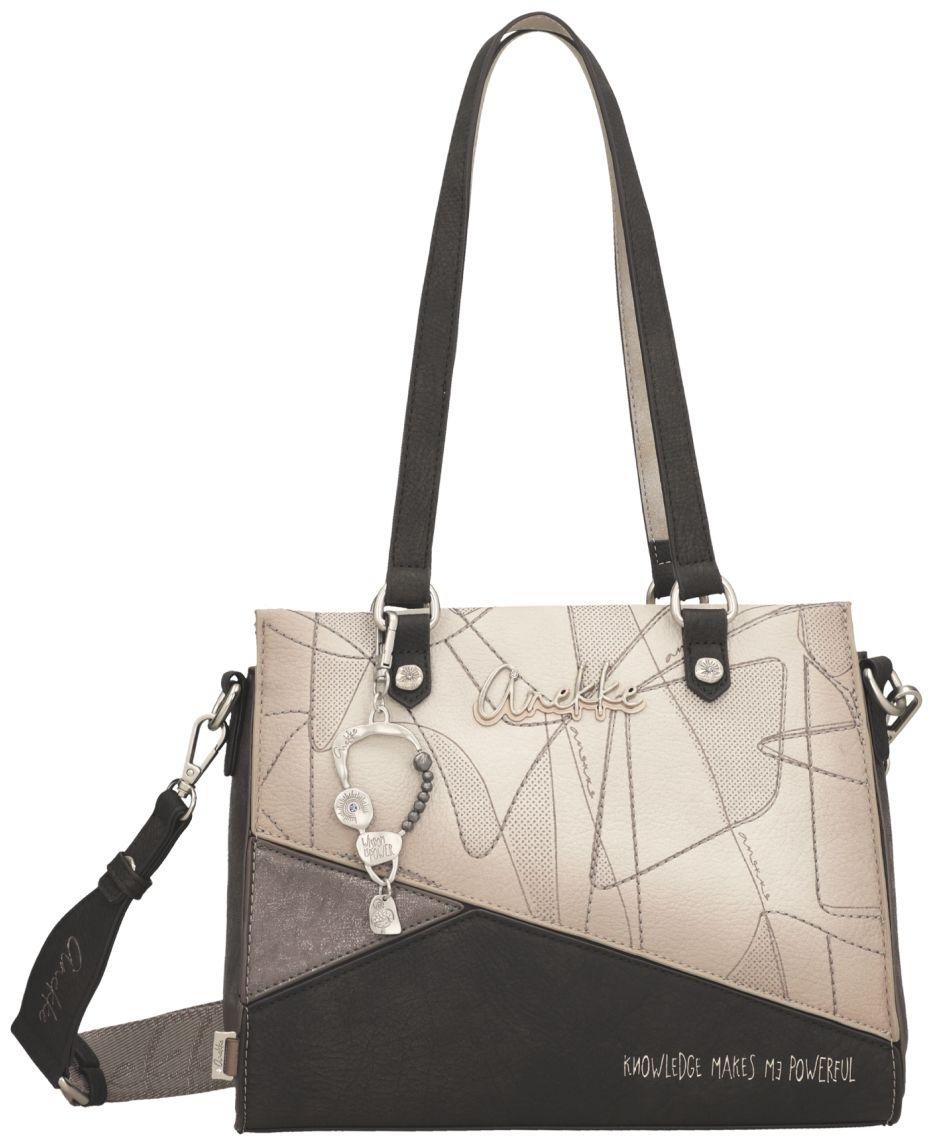 kompakte Henkeltasche Anekke Sophia Auralis bestickt beige