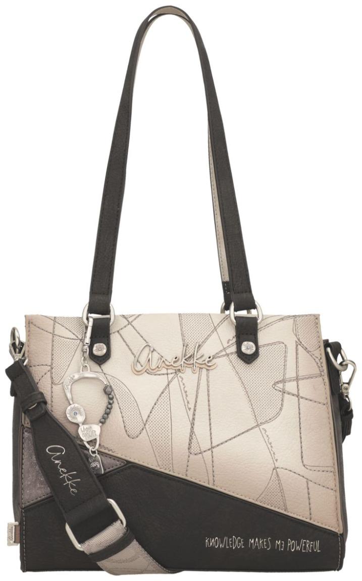 kompakte Henkeltasche Anekke Sophia Auralis bestickt beige