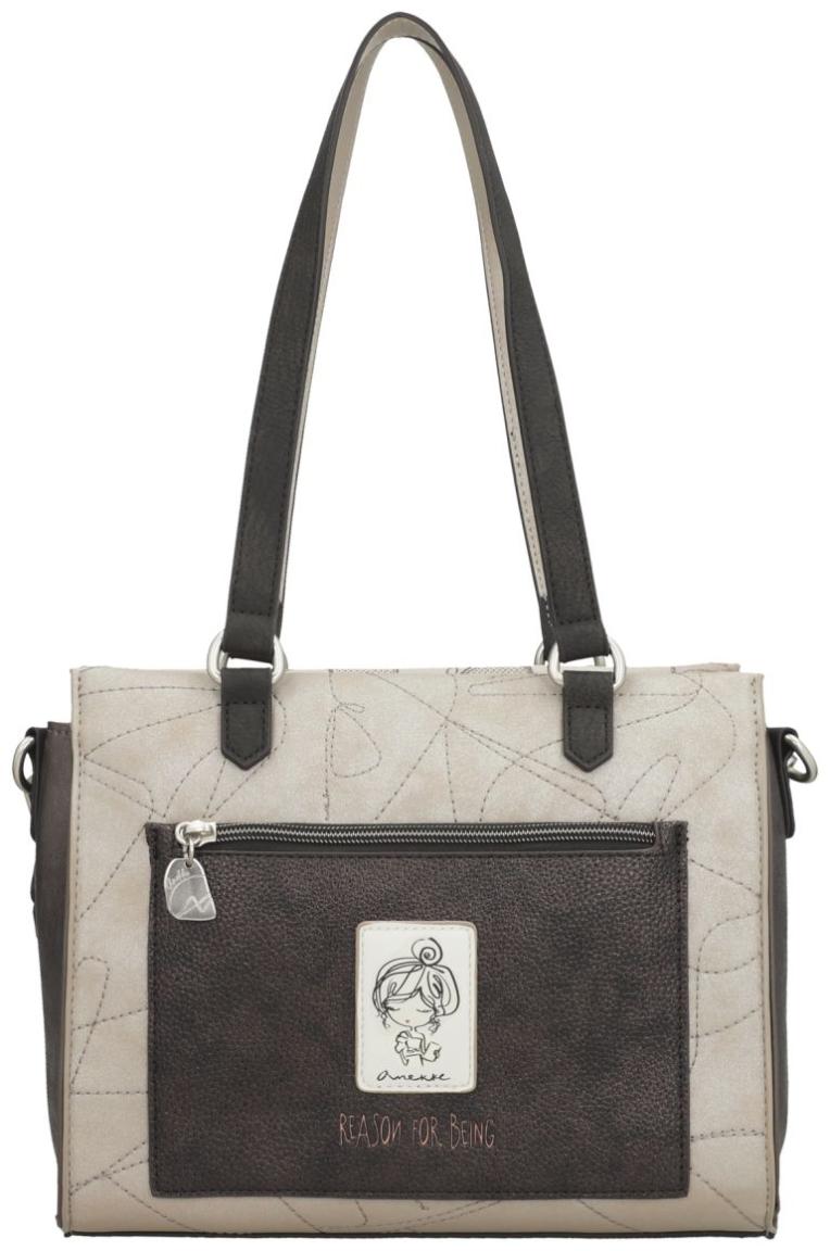 kompakte Henkeltasche Anekke Sophia Auralis bestickt beige